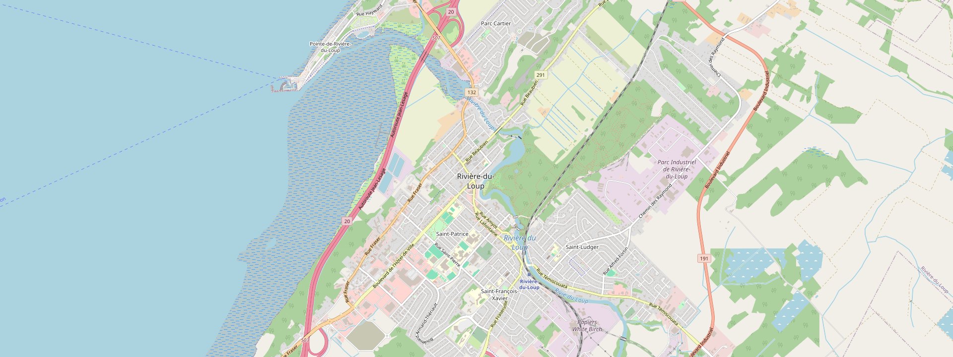 Plan des rues de Rivière-du-Loup