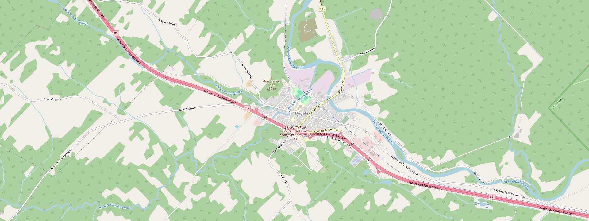 Plan des rues de Dégelis