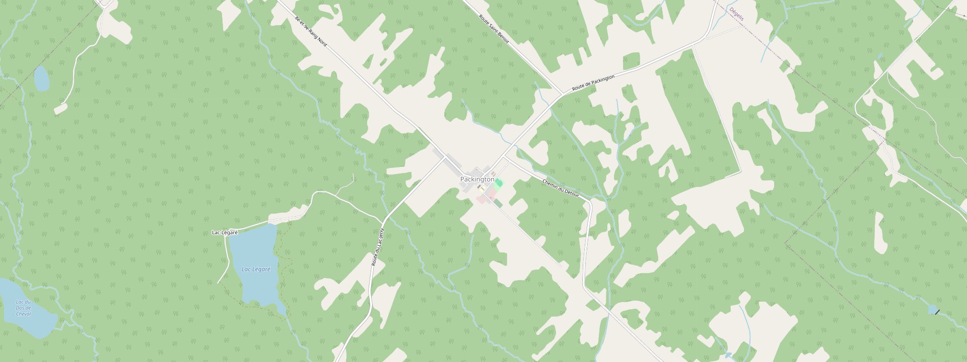 Plan des rues de Packington