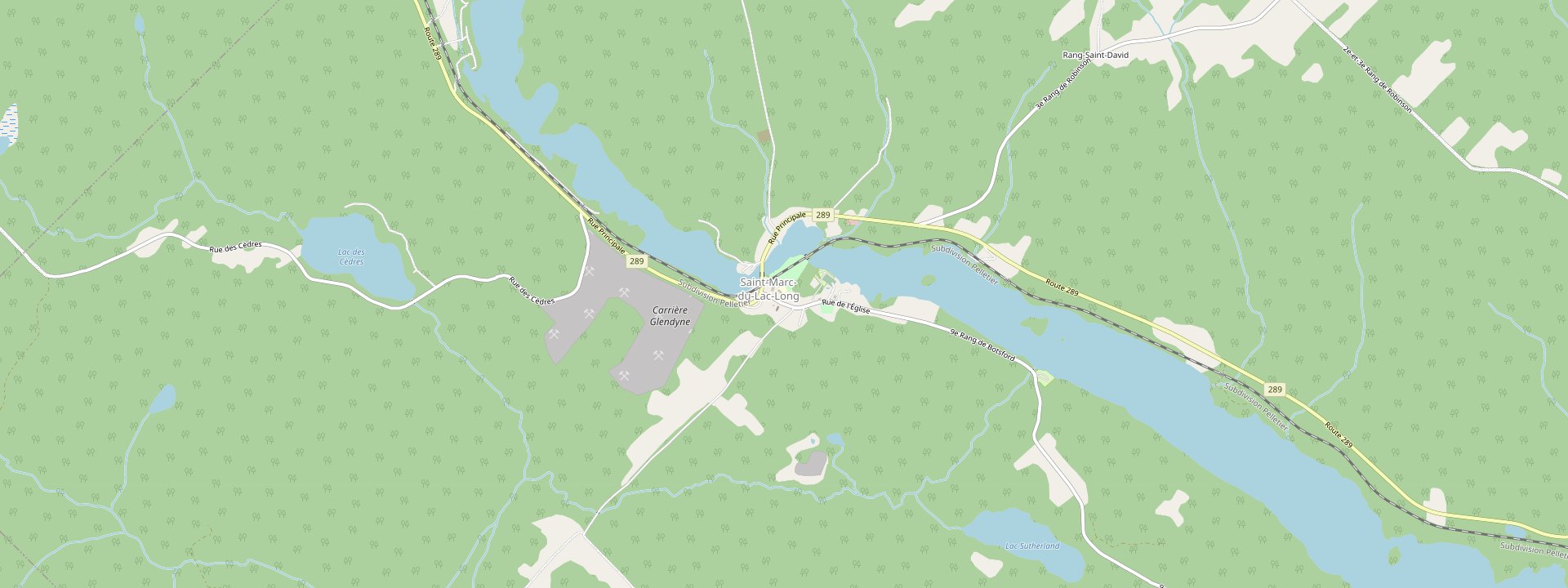 Plan des rues de Saint-Marc-du-Lac-Long