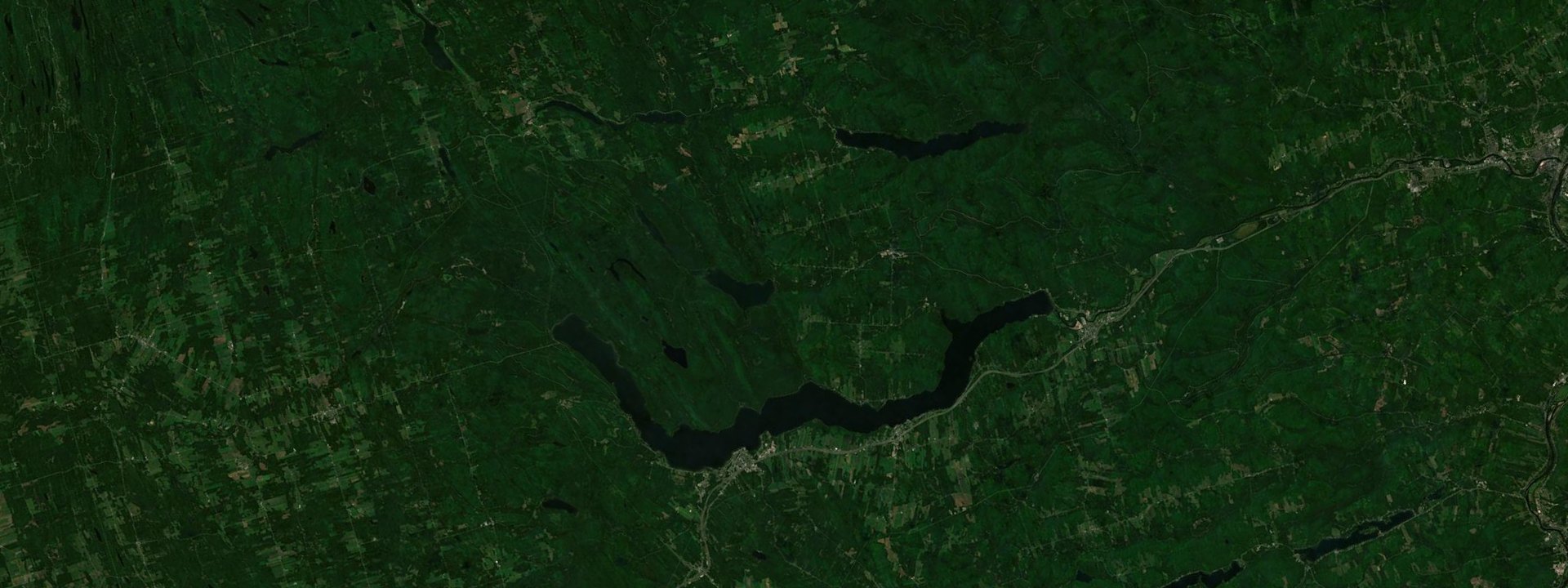 Vue satellite de Saint-Juste-du-Lac