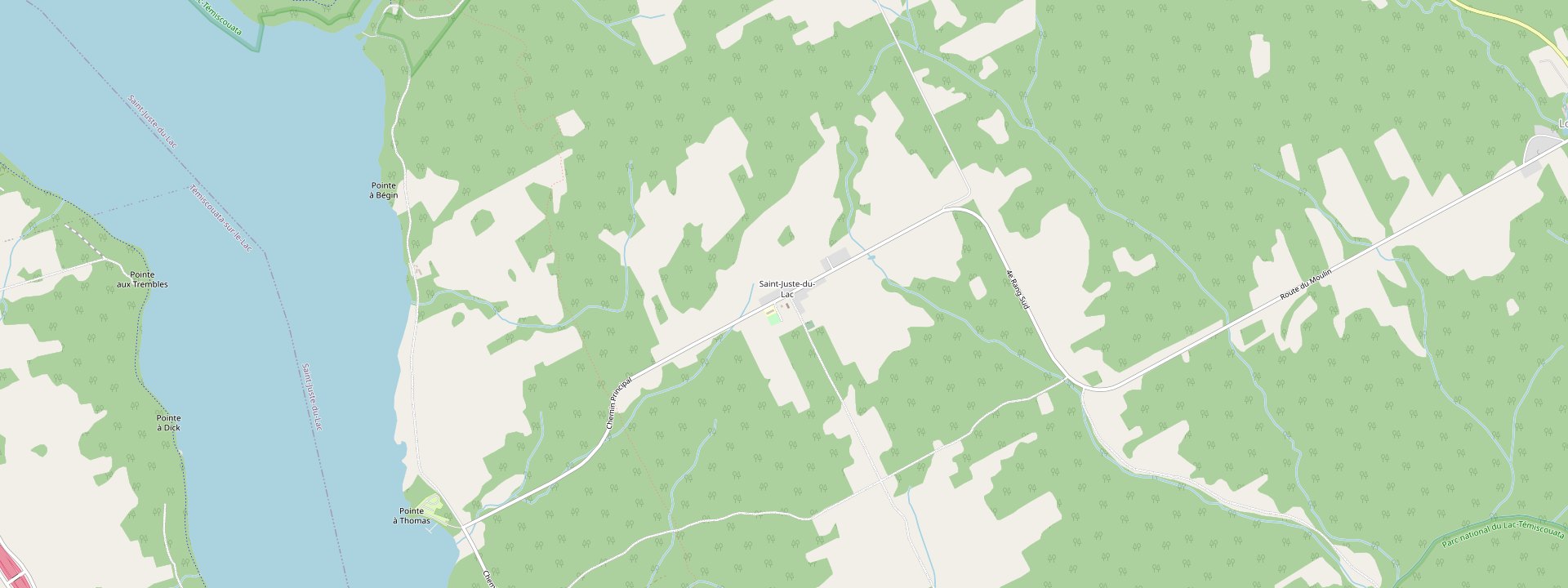 Plan des rues de Saint-Juste-du-Lac