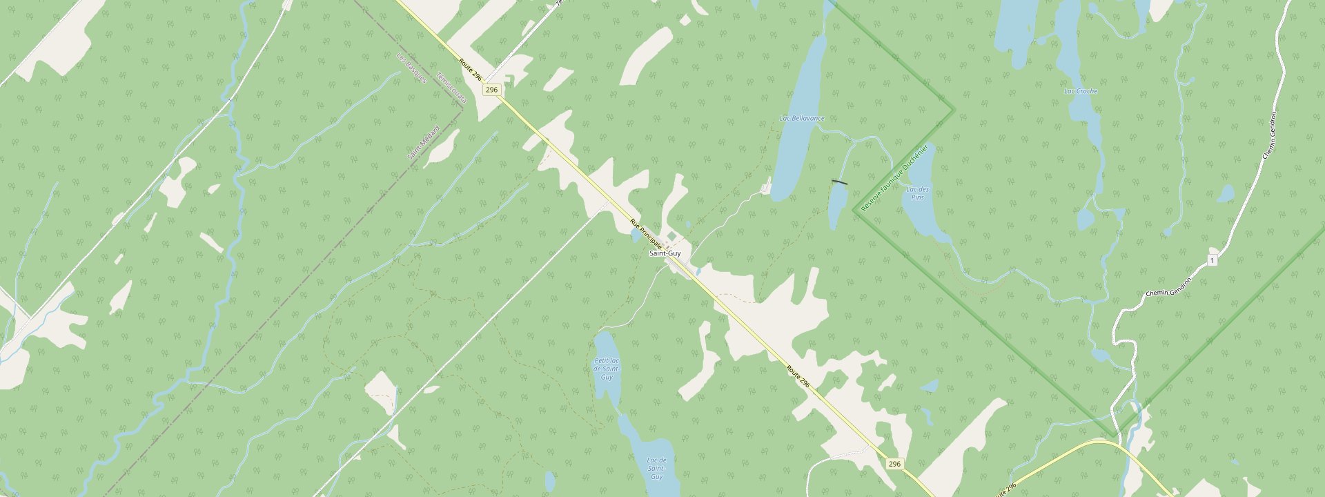 Plan des rues de Lac-des-Aigles