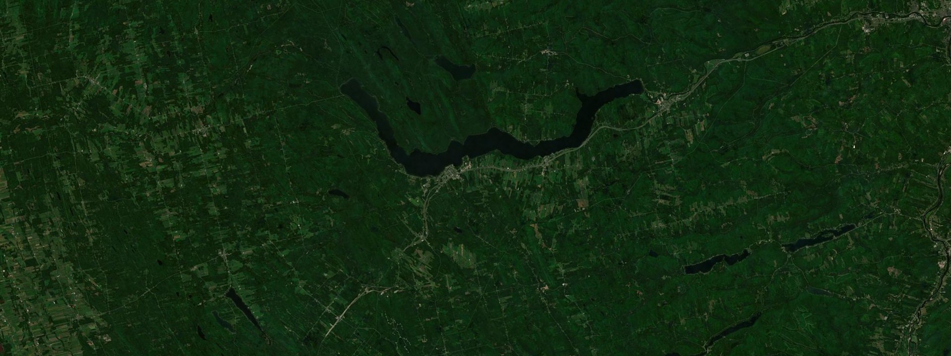 Vue satellite de Témiscouata-sur-le-Lac