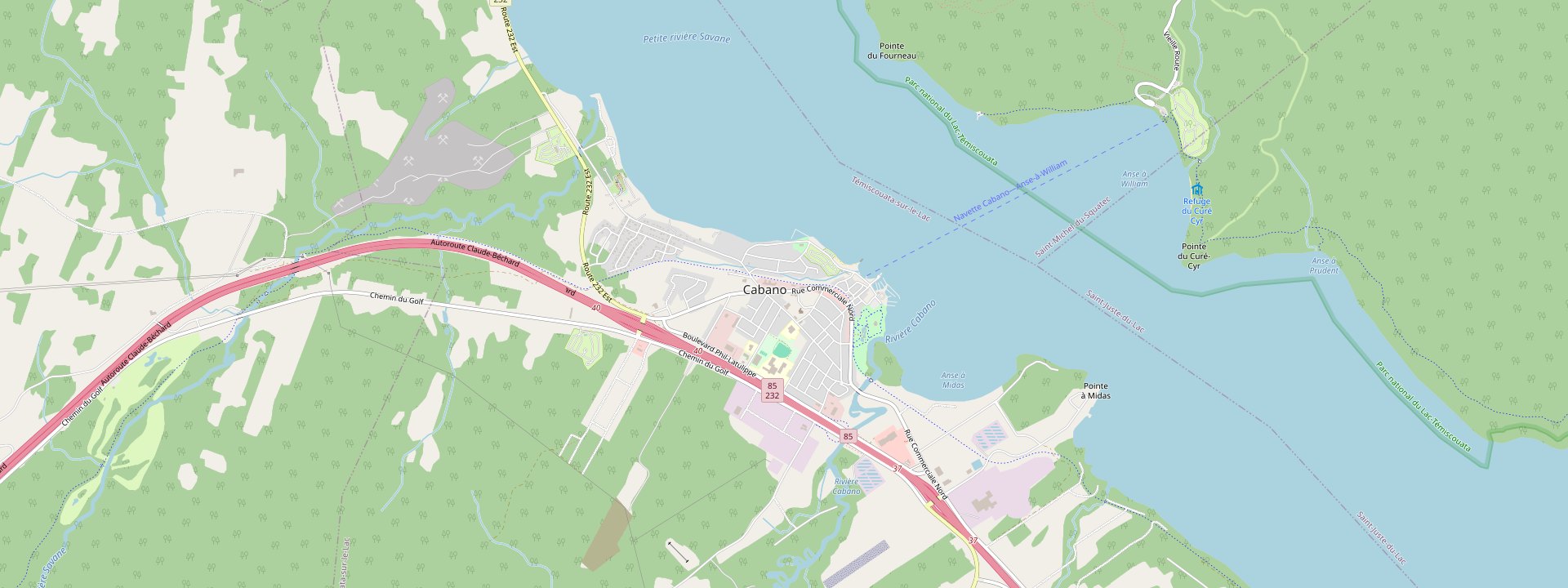 Plan des rues de Témiscouata-sur-le-Lac