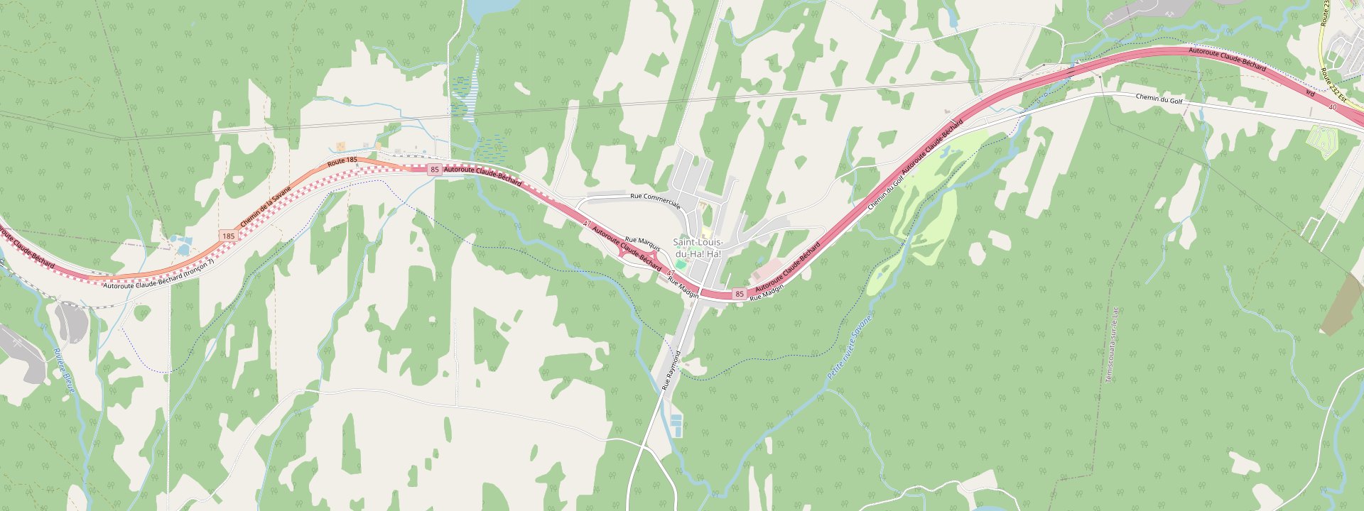 Plan des rues de Saint-Louis-du-Ha! Ha!