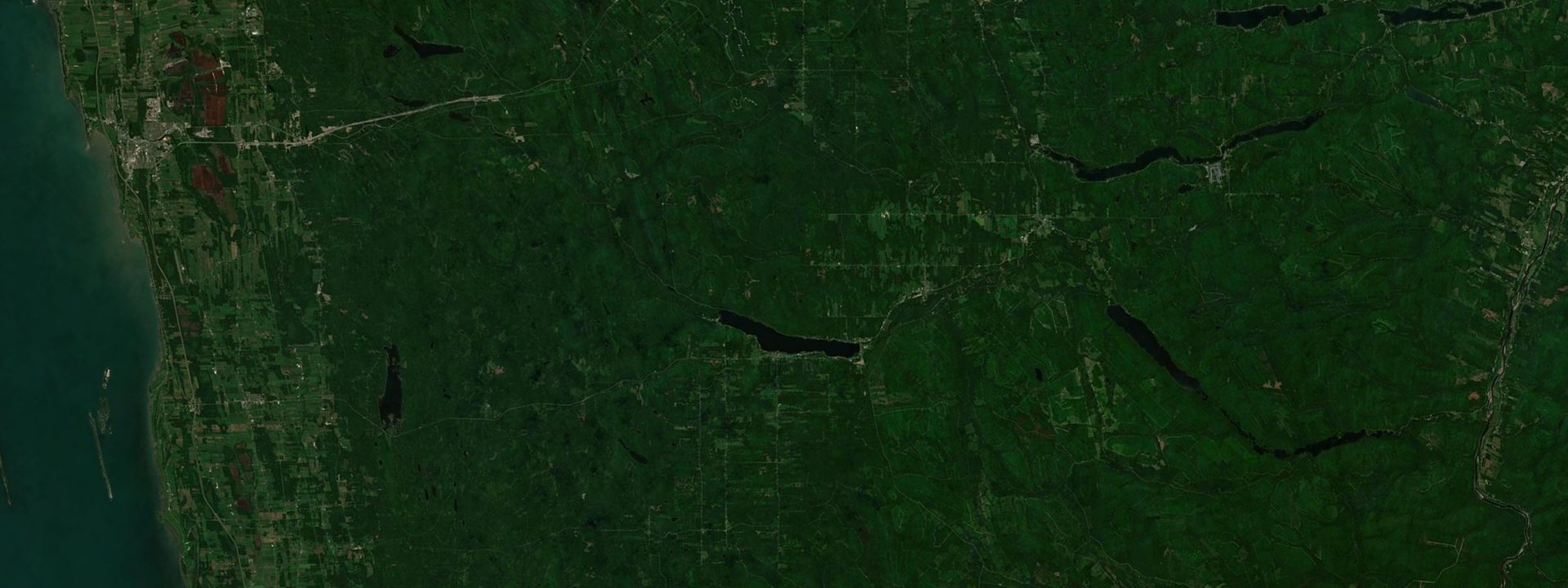 Vue satellite de Pohénégamook