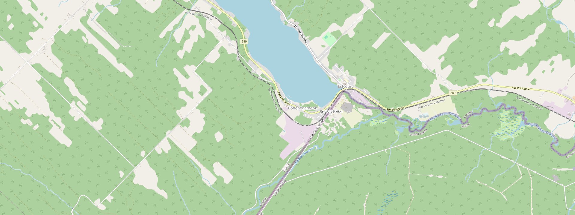 Plan des rues de Pohénégamook