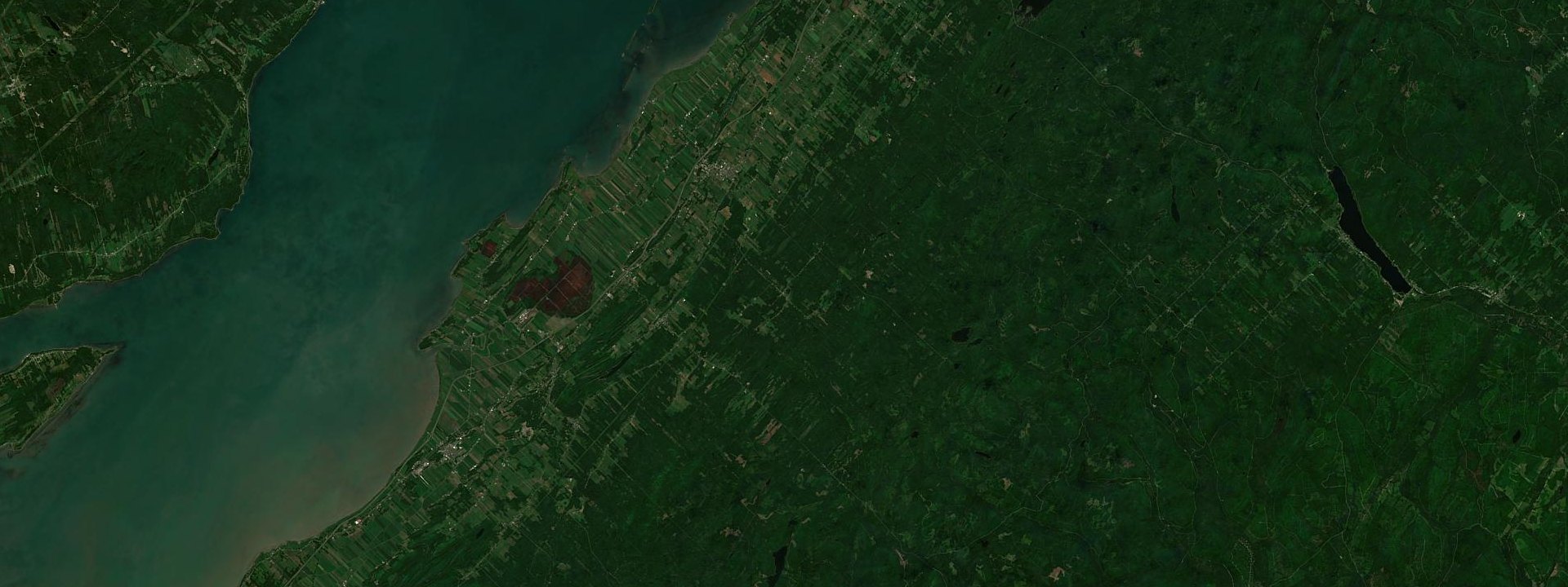 Vue satellite de Saint-Bruno-de-Kamouraska