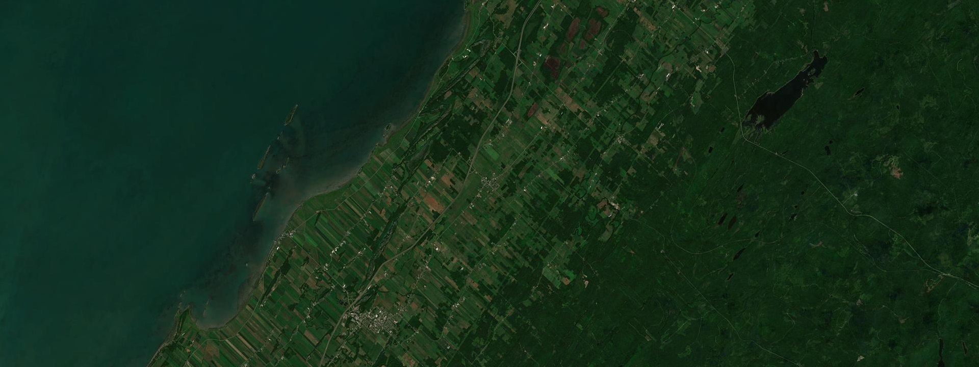 Vue satellite de Sainte-Hélène-de-Kamouraska