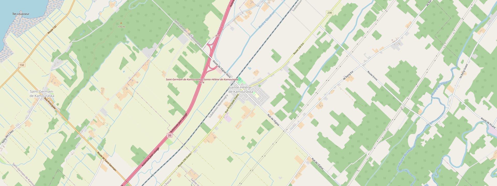 Plan des rues de Sainte-Hélène-de-Kamouraska