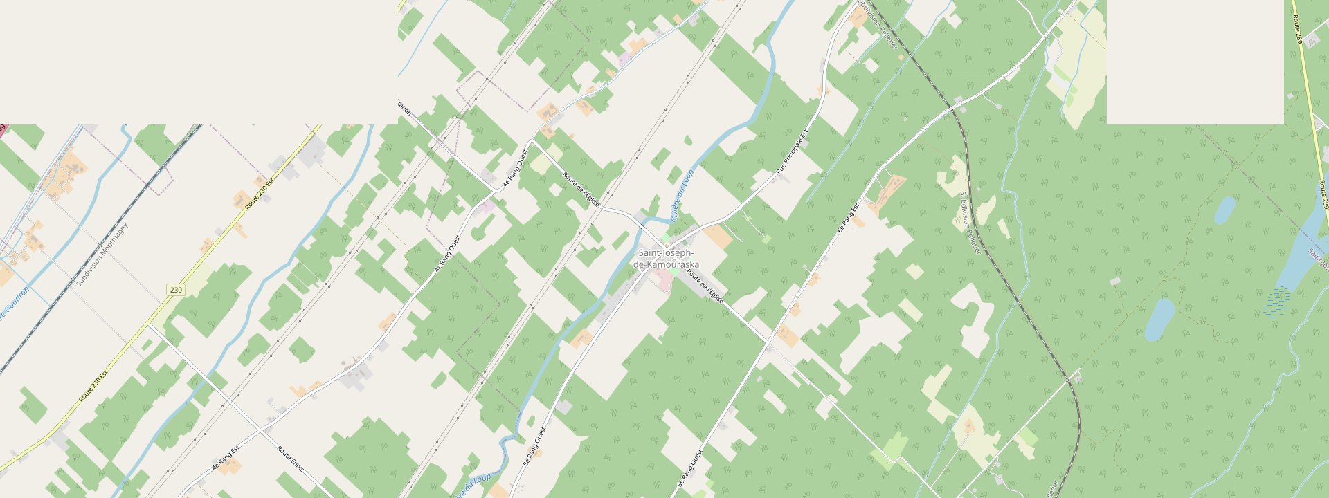 Plan des rues de Saint-Joseph-de-Kamouraska