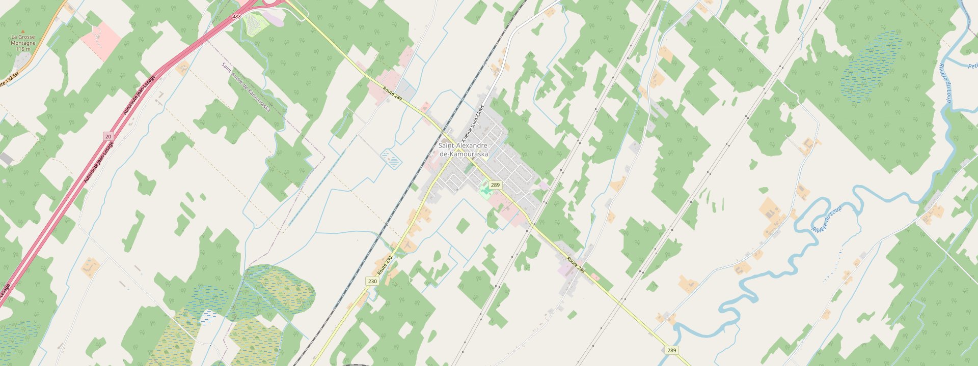 Plan des rues de Saint-Alexandre-de-Kamouraska