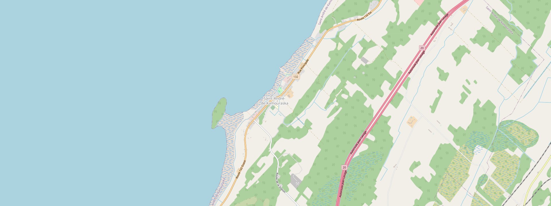 Plan des rues de Saint-André-de-Kamouraska
