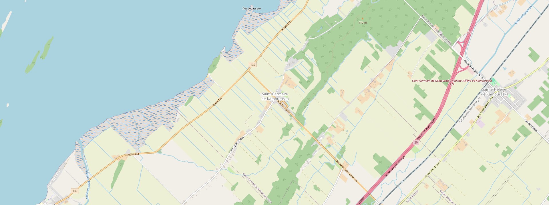 Plan des rues de Saint-Germain-de-Kamouraska