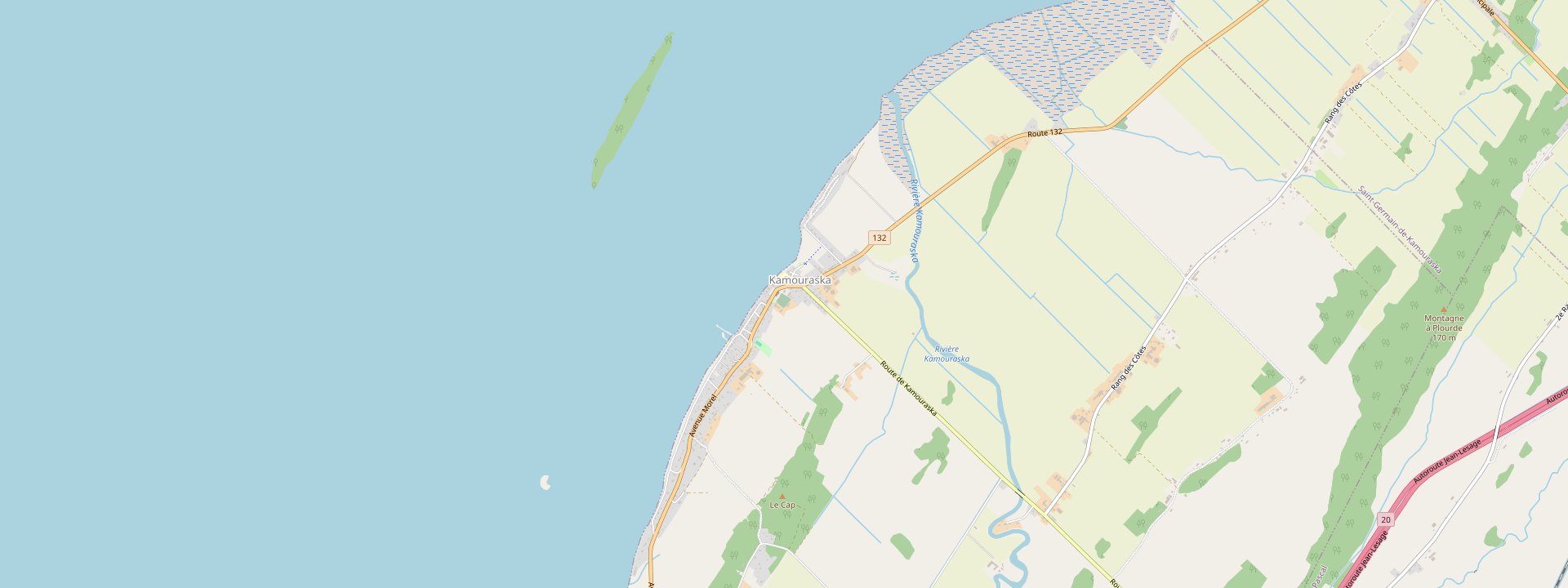 Plan des rues de Kamouraska