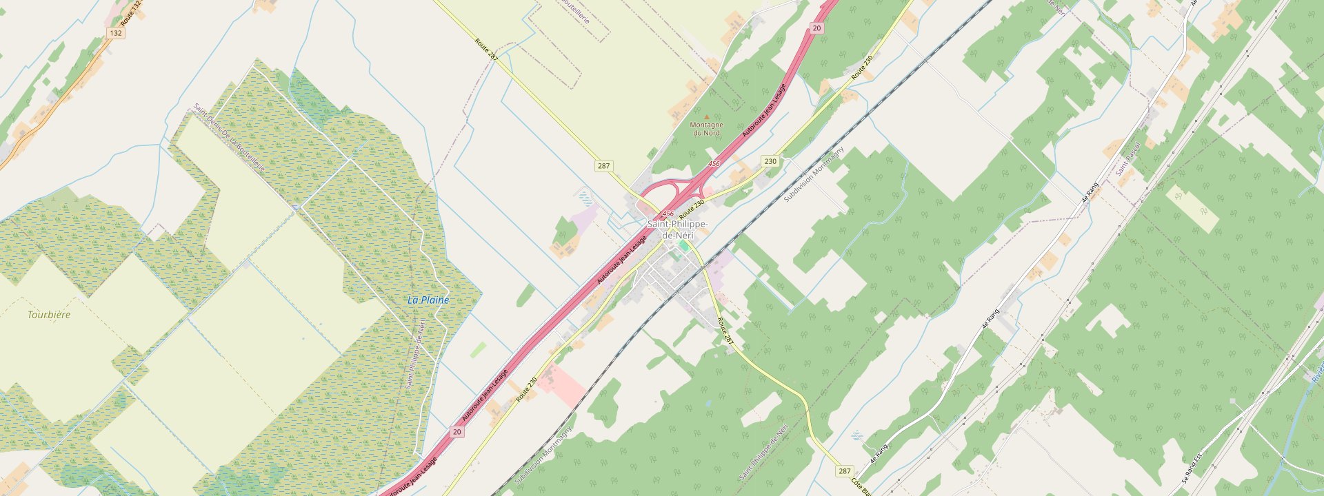 Plan des rues de Saint-Philippe-de-Néri