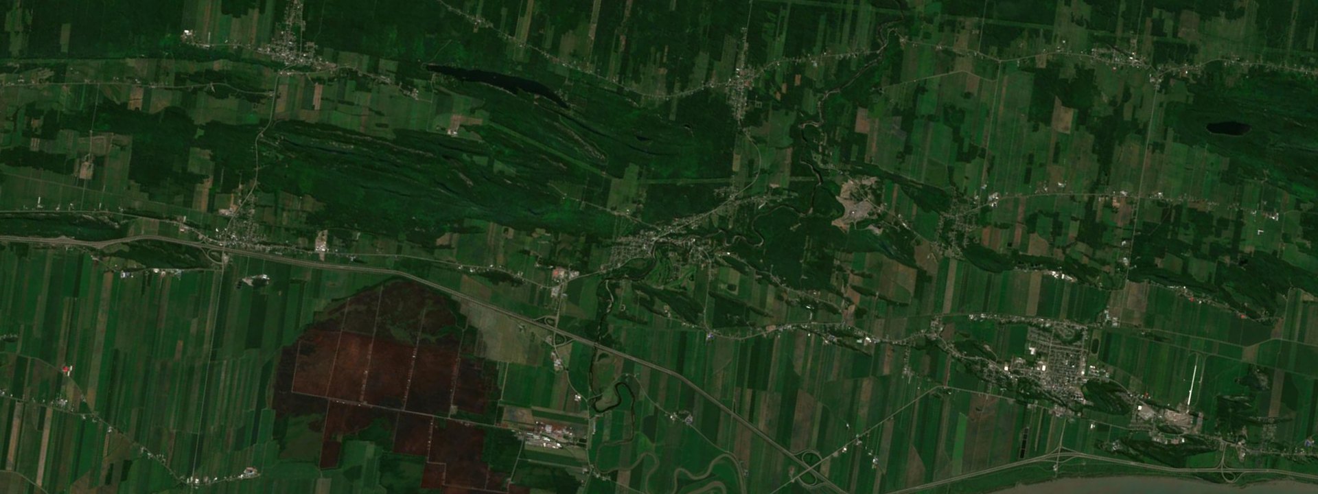 Vue satellite de Saint-Pacôme