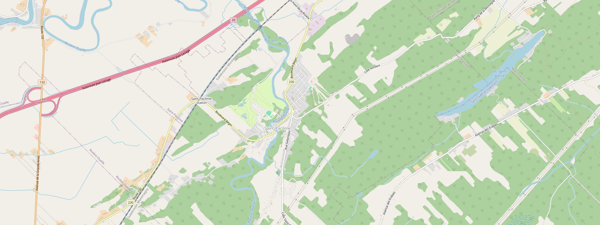 Plan des rues de Saint-Pacôme