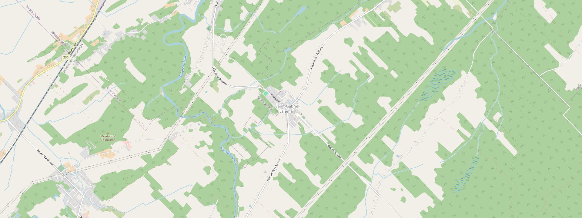 Plan des rues de Saint-Gabriel-Lalemant