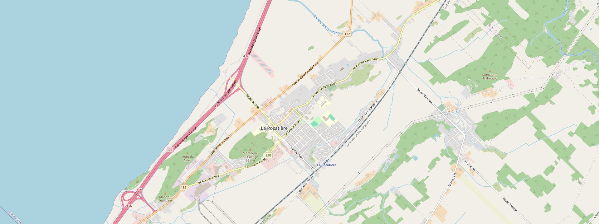 Plan des rues de La Pocatière