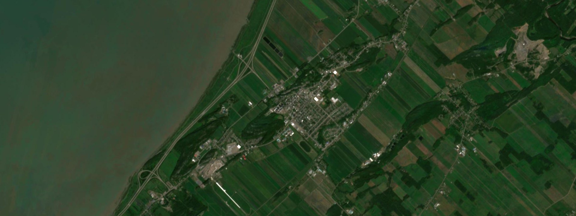 Vue satellite de Sainte-Anne-de-la-Pocatière