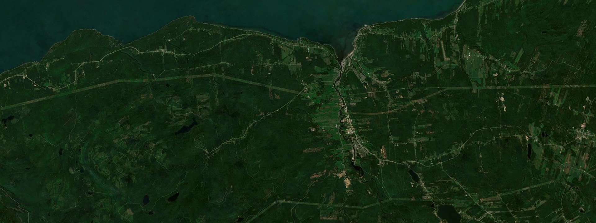 Vue satellite de La Malbaie