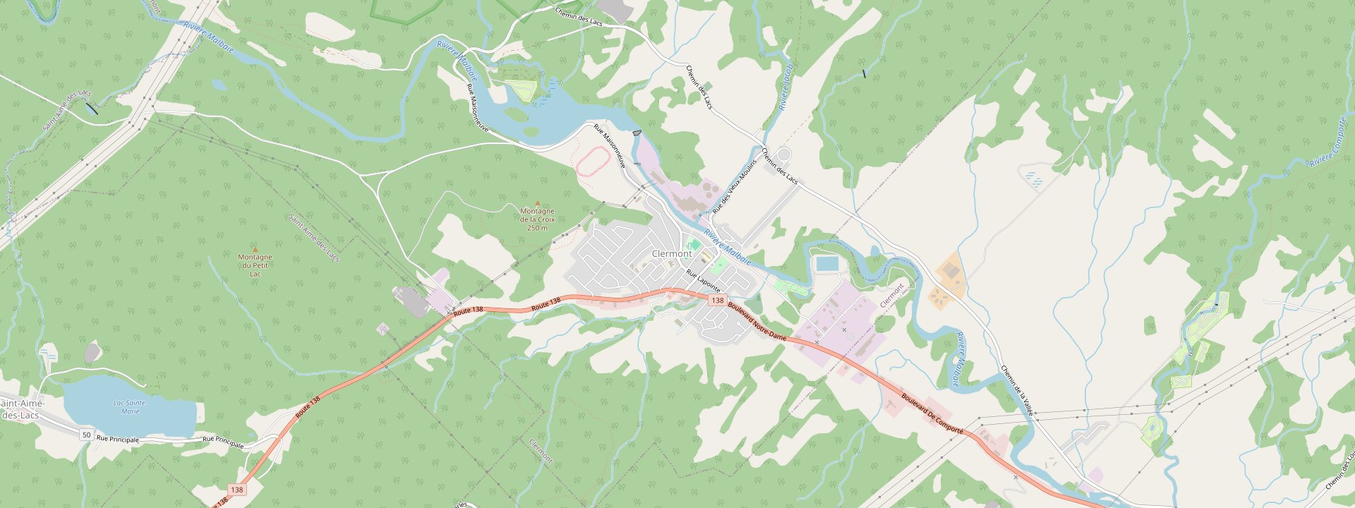 Plan des rues de Clermont
