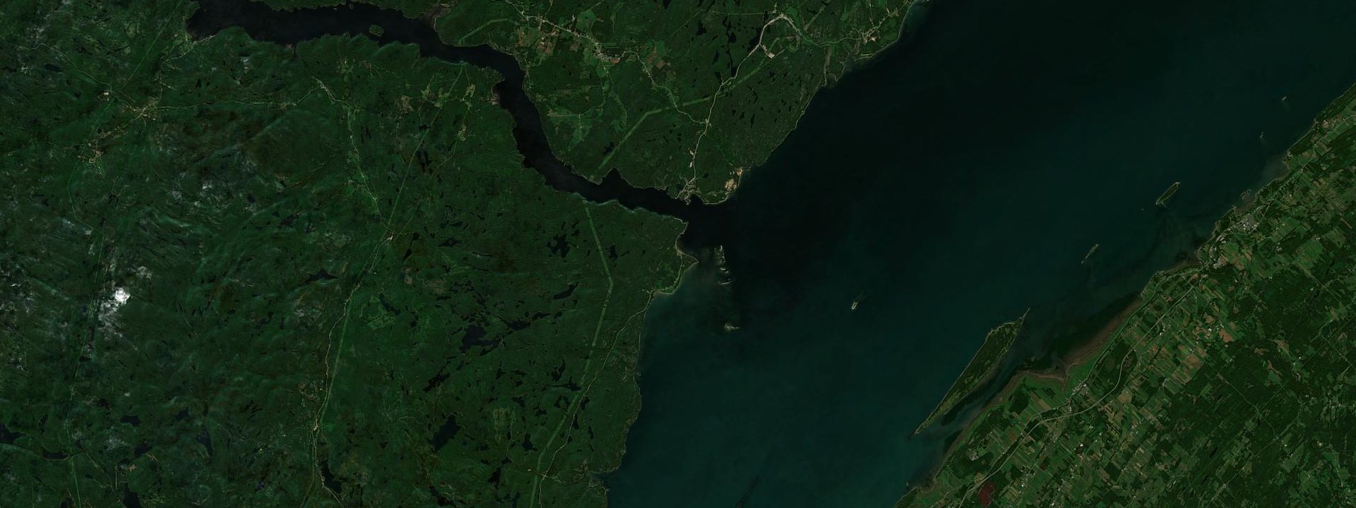 Vue satellite de Baie-Sainte-Catherine