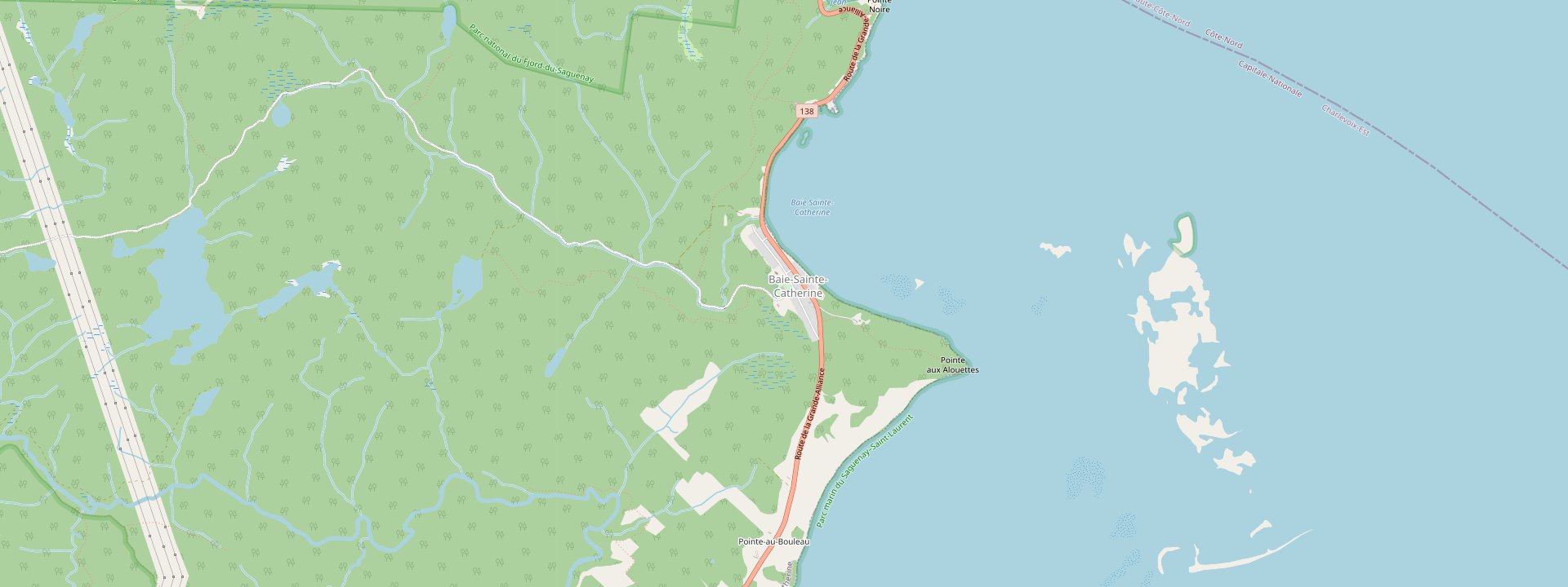 Plan des rues de Baie-Sainte-Catherine