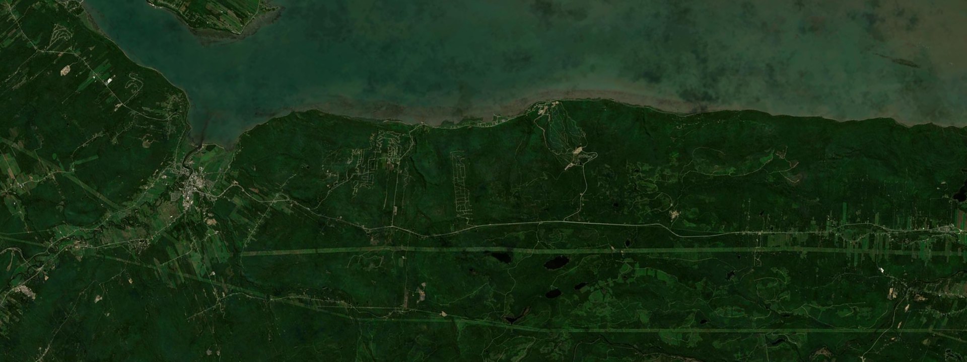 Vue satellite de Petite-Rivière-Saint-François