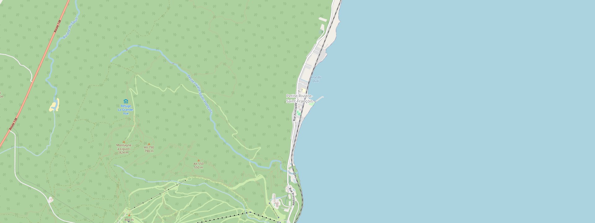 Plan des rues de Petite-Rivière-Saint-François