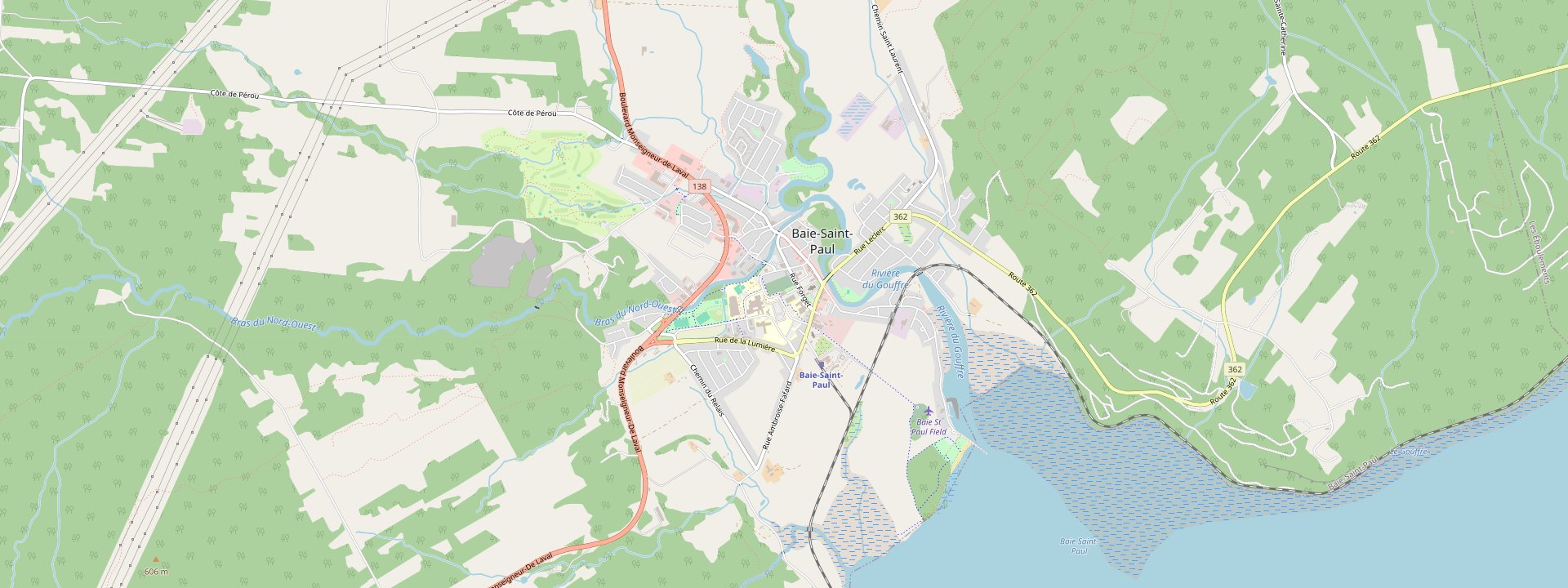 Plan des rues de Baie-Saint-Paul