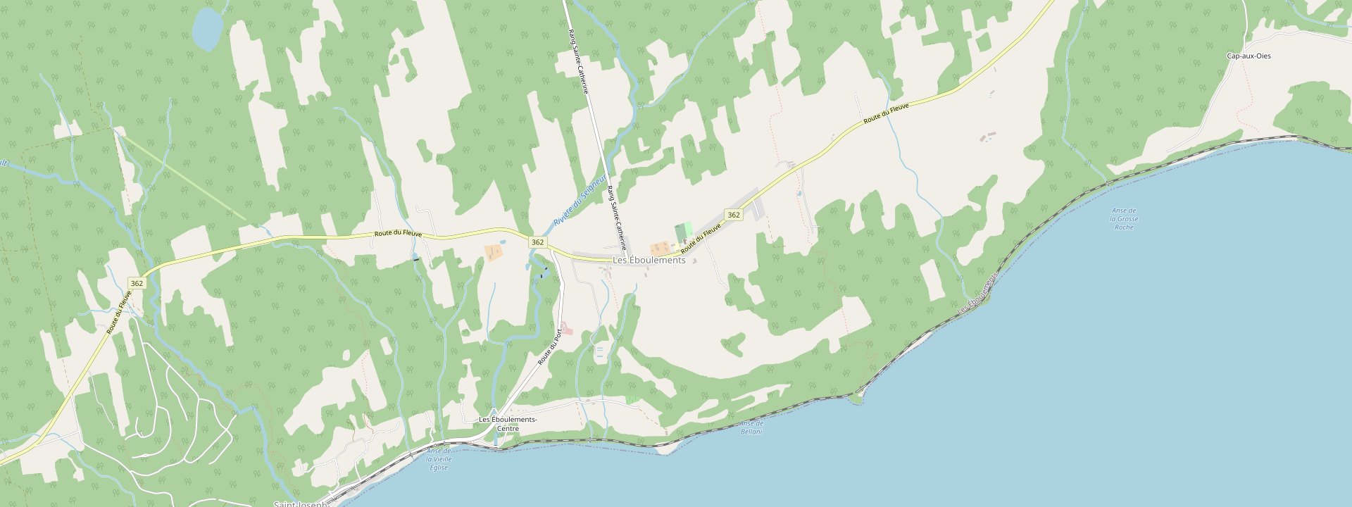 Plan des rues de Les Éboulements