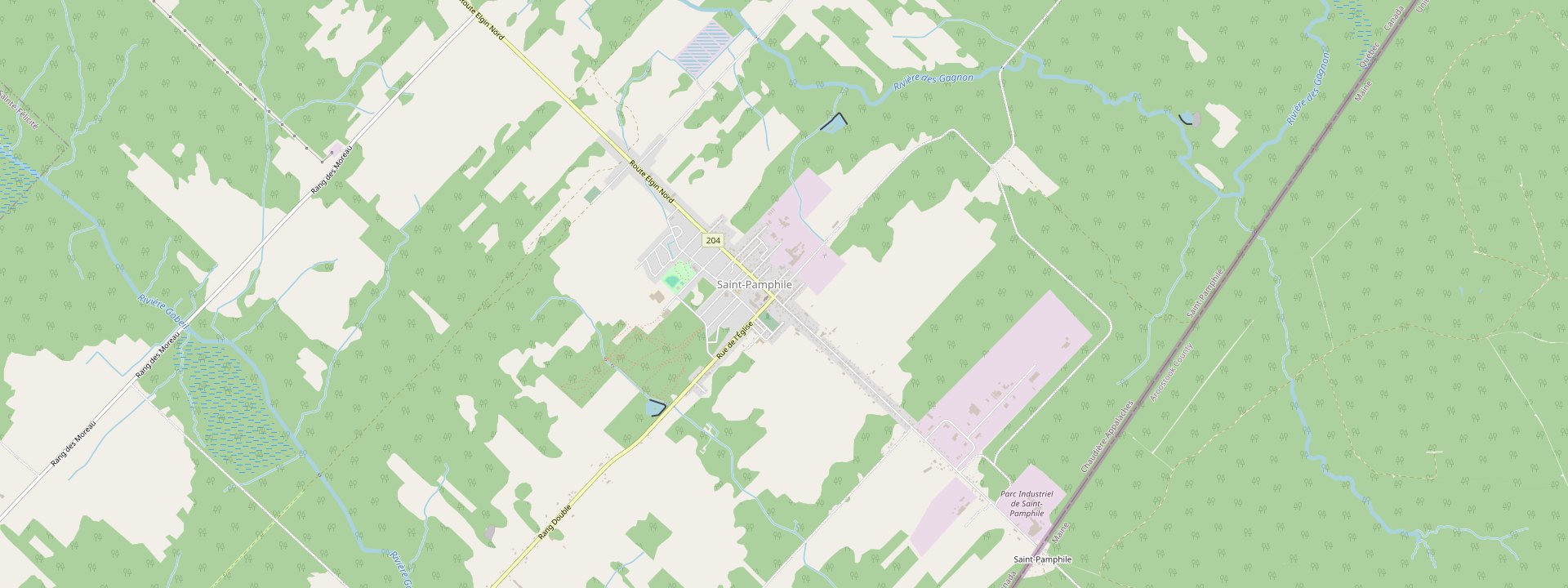 Plan des rues de Saint-Pamphile