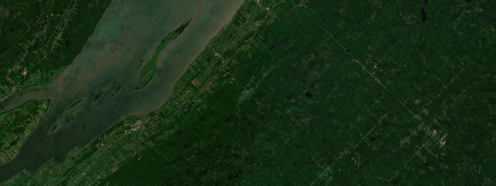 Vue satellite de Saint-Cyrille-de-Lessard