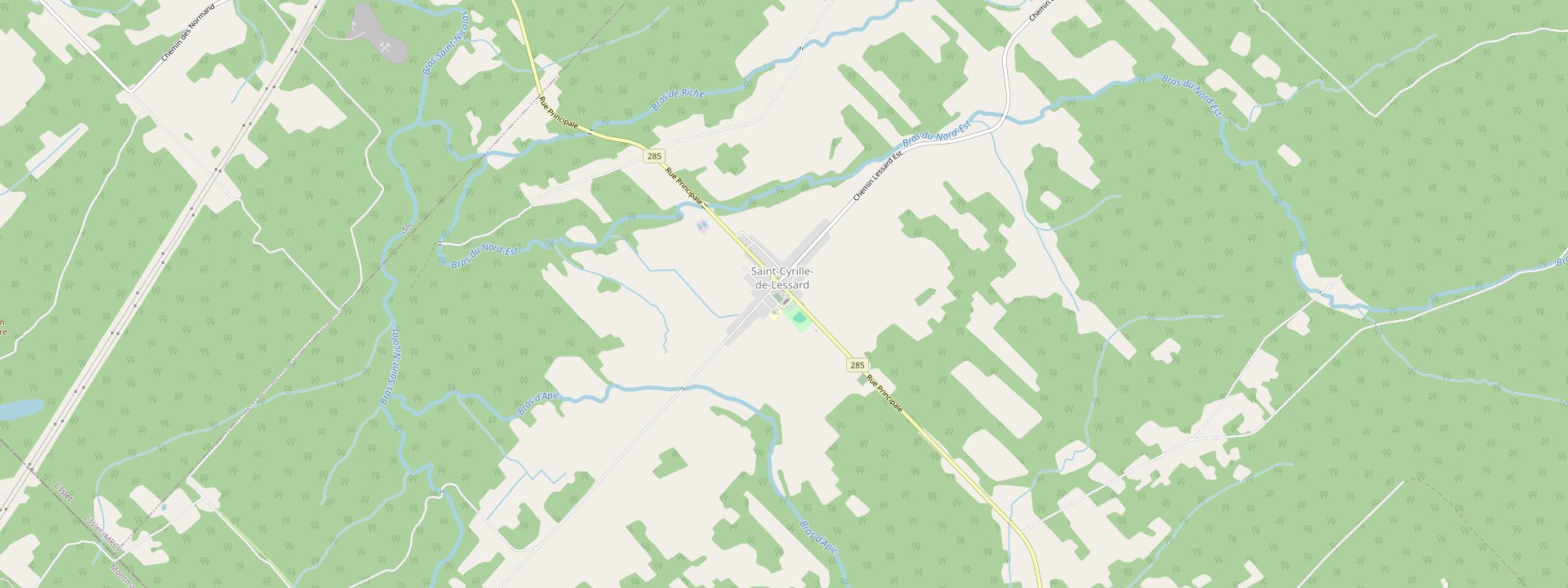 Plan des rues de Saint-Cyrille-de-Lessard