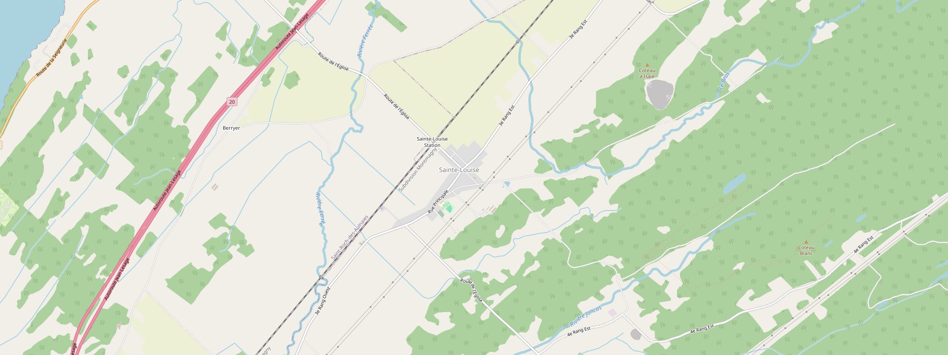 Plan des rues de Sainte-Louise