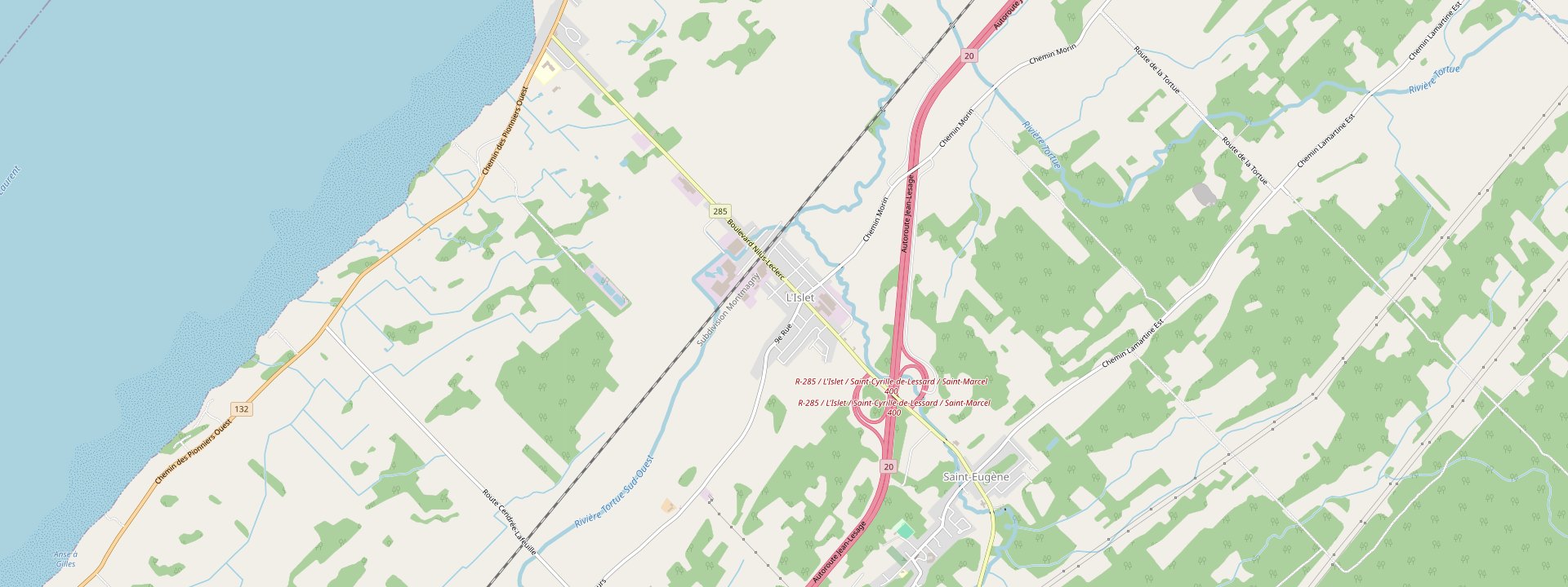 Plan des rues de L'Islet