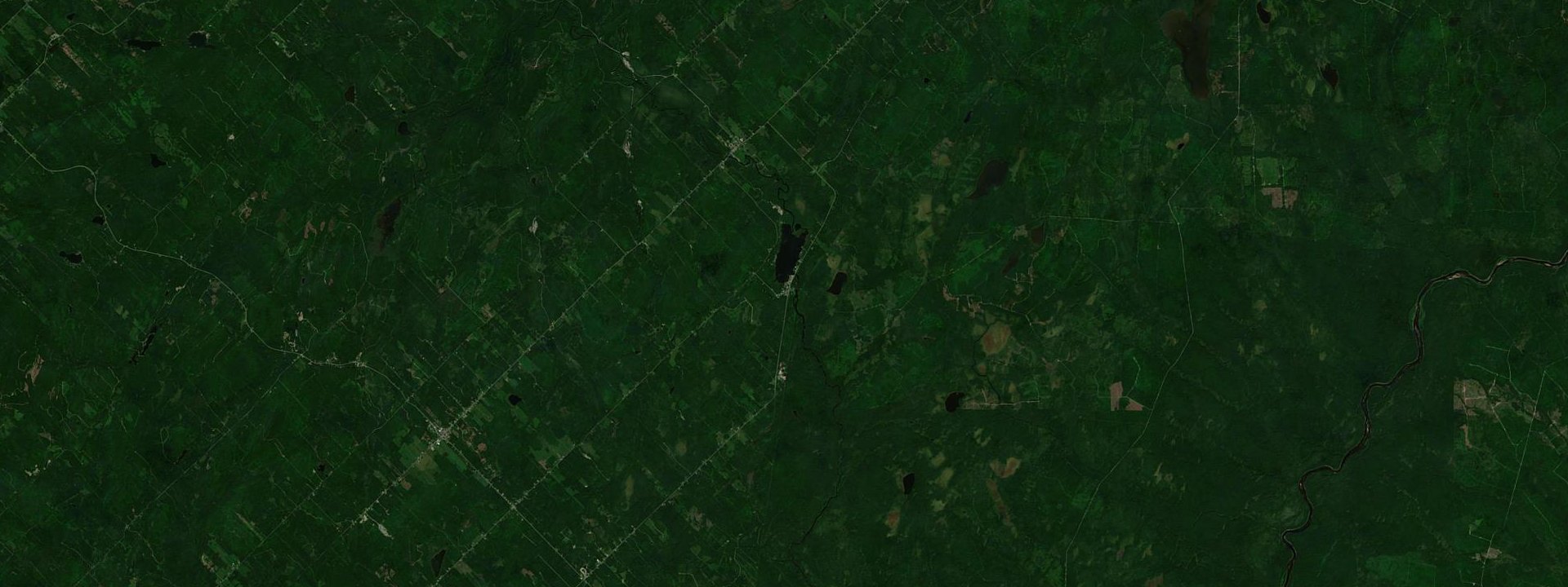 Vue satellite de Lac-Frontière