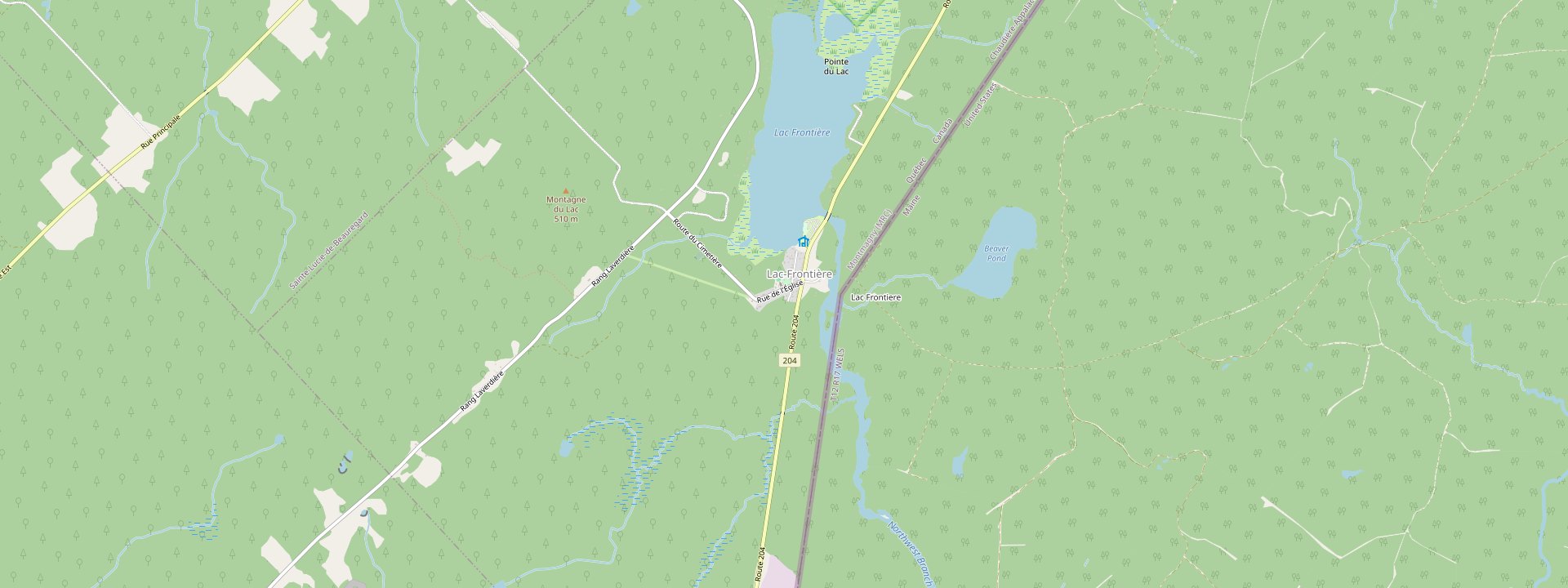 Plan des rues de Lac-Frontière