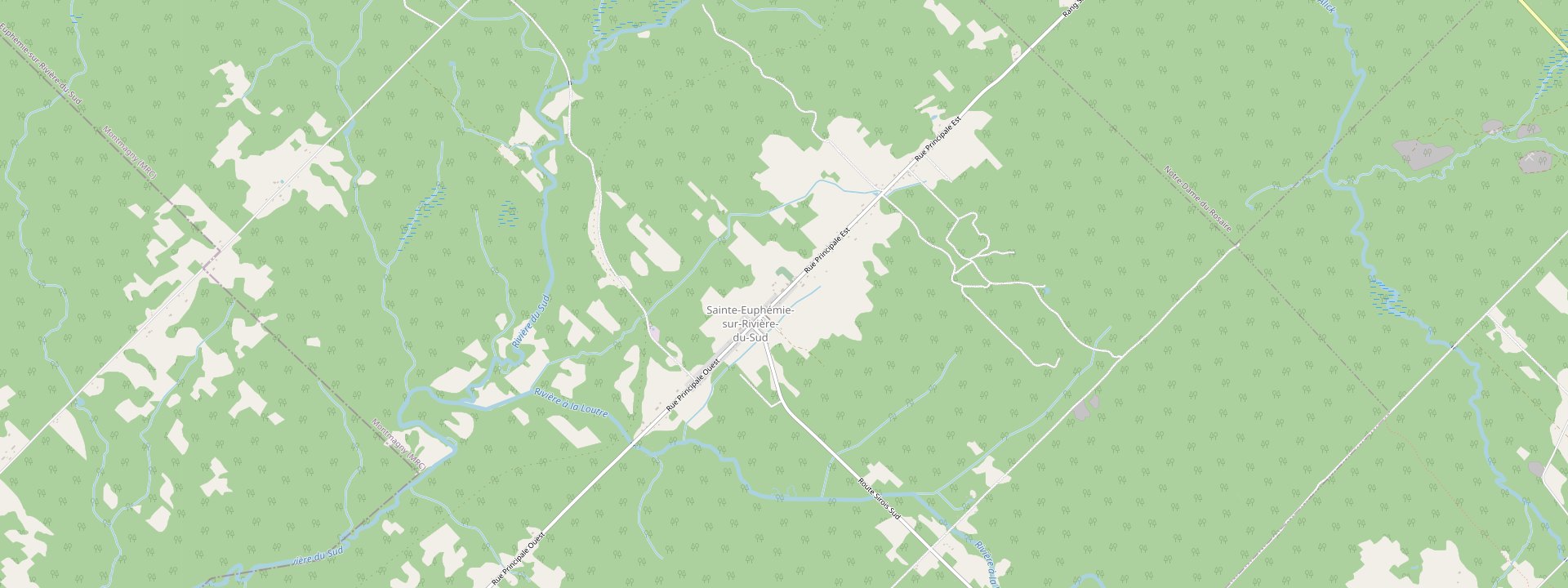 Plan des rues de Sainte-Euphémie-sur-Rivière-du-Sud
