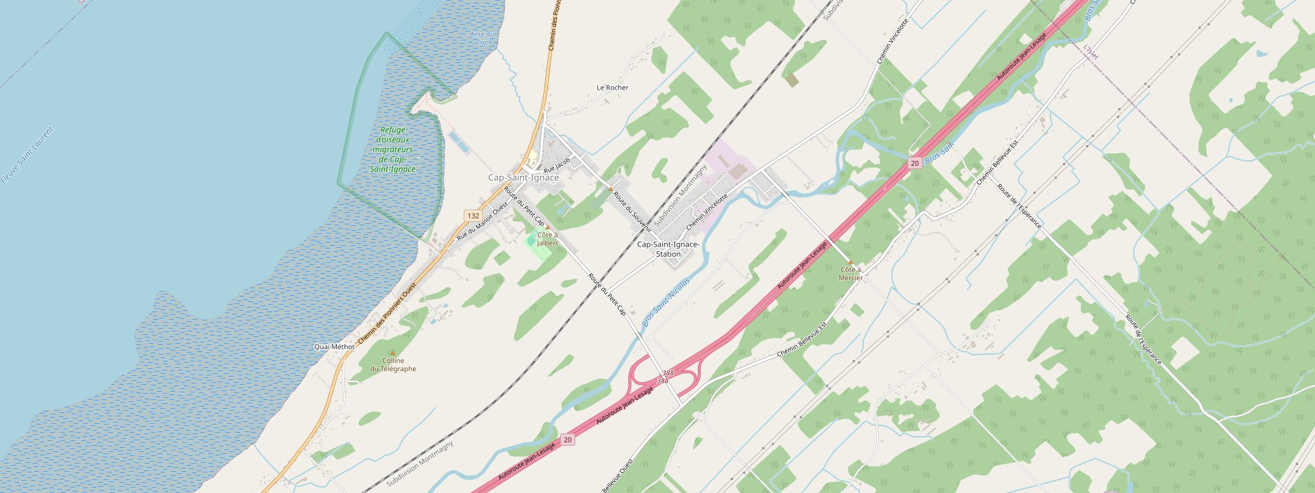 Plan des rues de Cap-Saint-Ignace