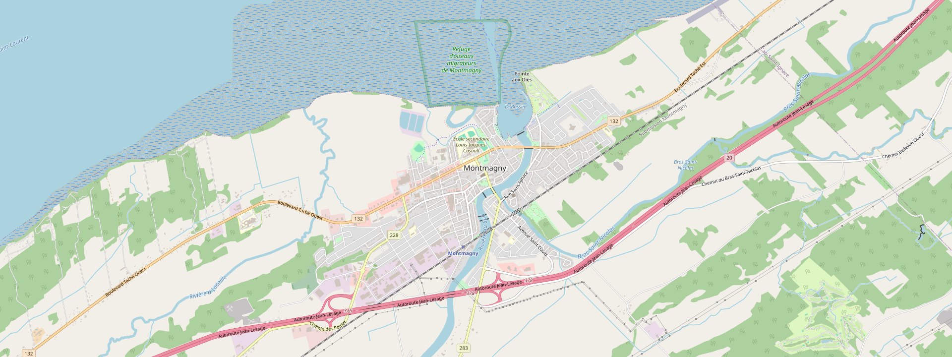 Plan des rues de Montmagny