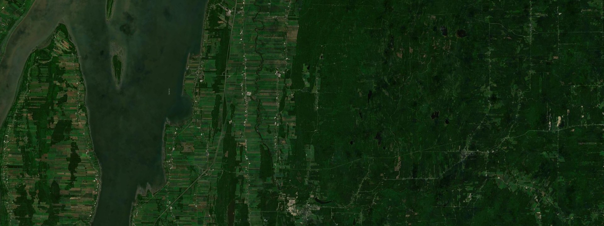 Vue satellite de Saint-François-de-la-Rivière-du-Sud