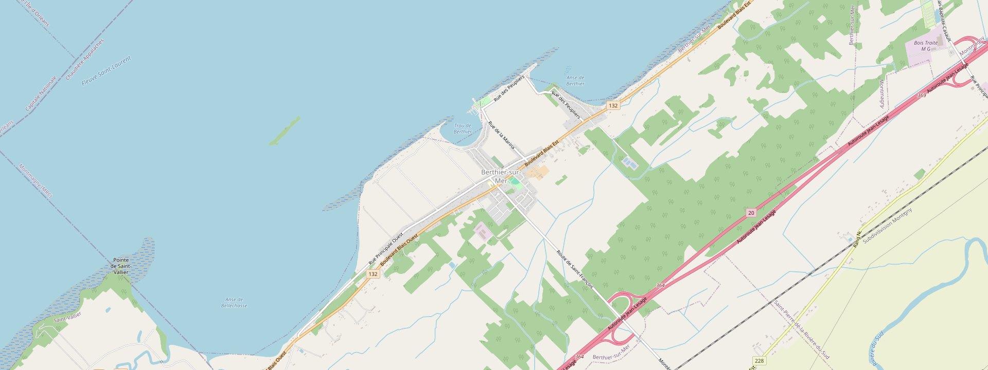 Plan des rues de Berthier-sur-Mer