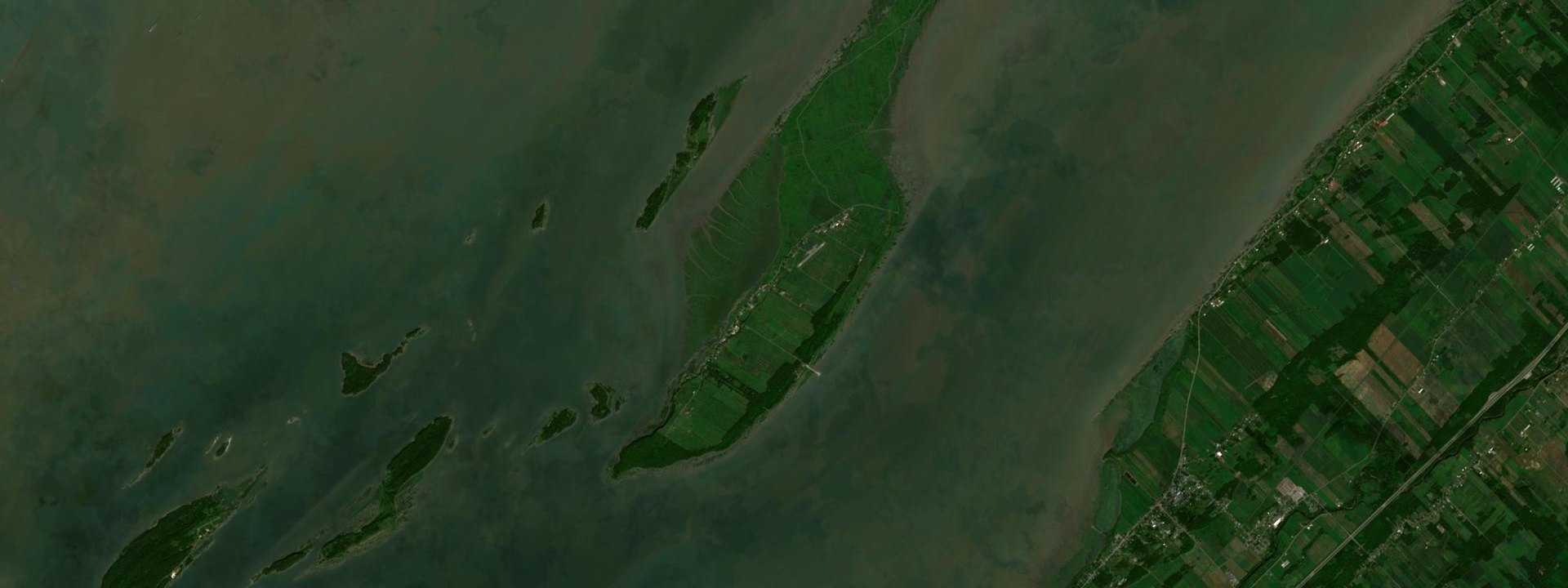 Vue satellite de Saint-Antoine-de-l'Isle-aux-Grues