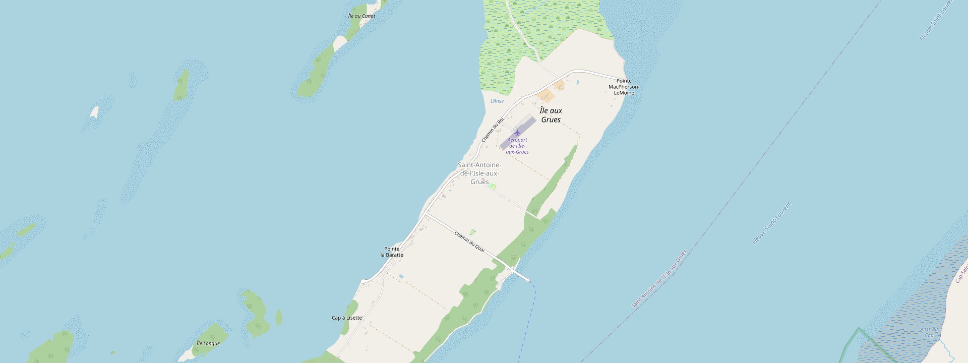 Plan des rues de Saint-Antoine-de-l'Isle-aux-Grues