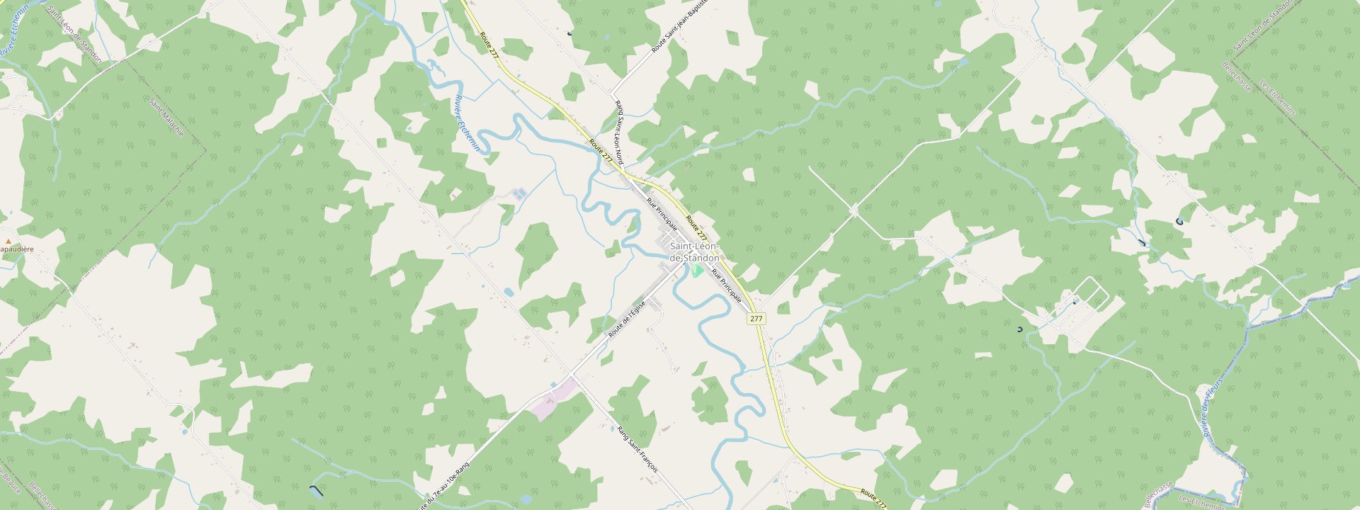 Plan des rues de Saint-Léon-de-Standon