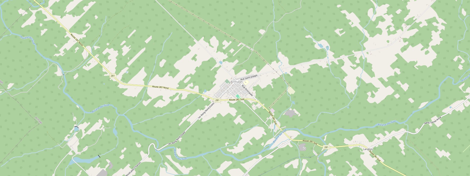 Plan des rues de Armagh